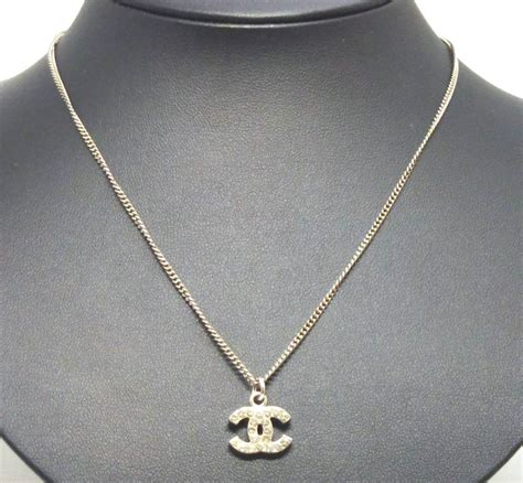 chanel kette silber cc|Necklaces .